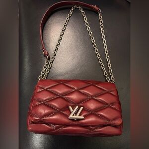 Louis Vuitton Quilted Red Leather Shoulder Bag